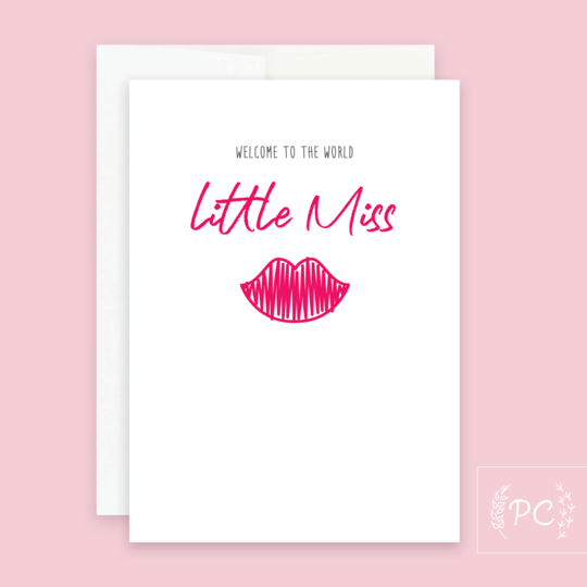 Card - Welcome to the World Little Miss