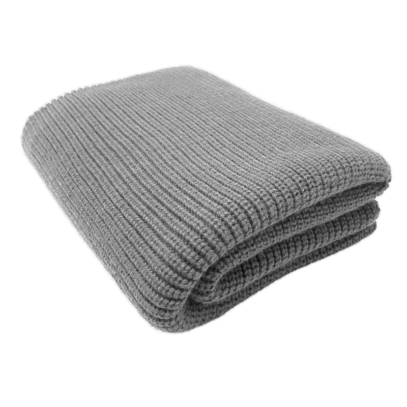Half Cardigan Throw Blanket-Grey