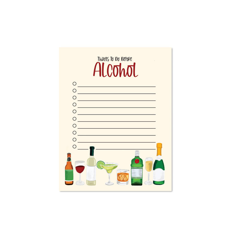 Things To Do Before Alcohol - Notepad