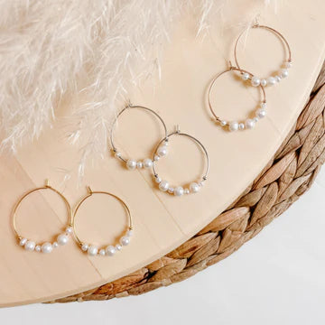 Scarlett Pearl Hoops