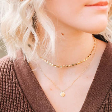 2 Piece Coin/Sequin Necklace Set